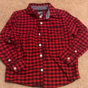 OshKosh B'gosh Kids Red and Black Checkered Shirt